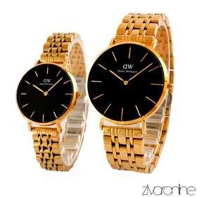 ست ساعت دنیل ولینگتون طلایی صفحه مشکی 105293