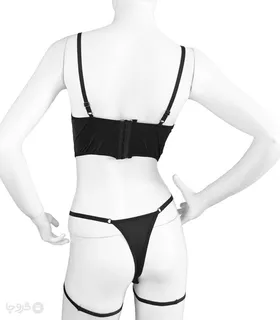 ست شورت و سوتین بلند فانتزی دانتل فنردار Kleren کلرن کد 3141