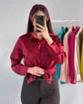 شومیز ساتن کراواتی درجه یک