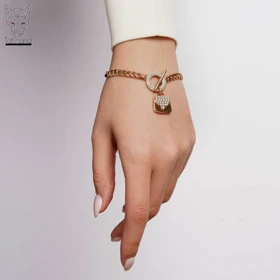 دستبند نگین‌دار آویز کیف ژوپینگ