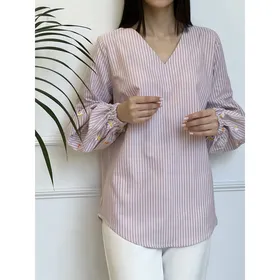 بلوز راه راه گلدوزی 2