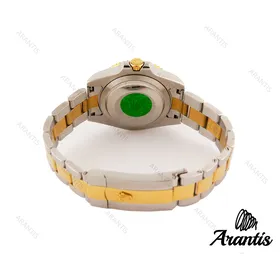 ساعت رولکس ساب مارینر زنانه دورنگ طلایی صفحه مشکی w-7645