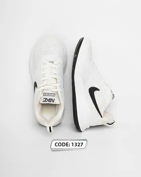 کتانی نایک تمام سفید مدل RUNNING