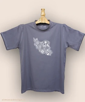 تیشرت مردانه و زنانه طرح نقشه ایران کد 869