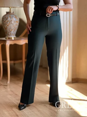 شلوار از بالا راسته کرپ قد 102