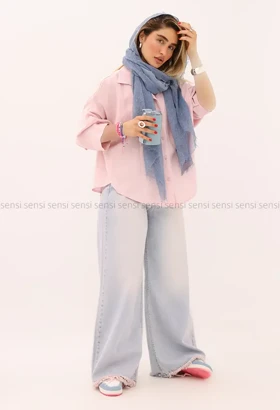 شلوار جین فول بگ کد1005167