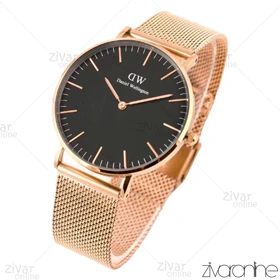 ساعت دنیل ولینگتون مردانه بند حصیری رزگلد 102343