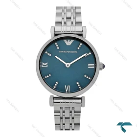 ساعت مچی آرمانی زنانه سیلور صفحه سرمه ای Armani-7860-L