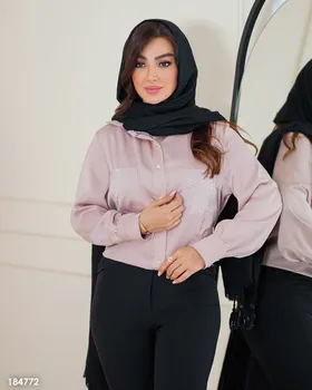 شومیز ساتن مدل بنفشه کد 1847