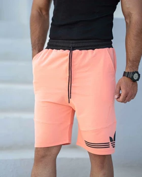 شلوارک بگ ورزشی ADIDAS گلبه ای