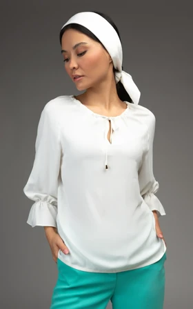 خرید بلوز زنانه سفید NEVADO