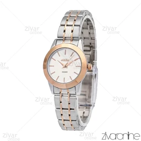 ساعت الکسا زنانه رزگلد نقره ای صفحه سفید 105883