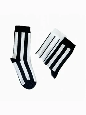 جوراب ساق بلند طرح Zebra یونیسکس