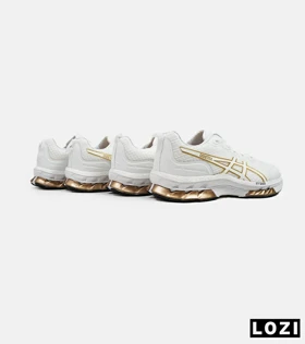 کفش کتانی مردانه سفید طلایی ASICS GORETEX