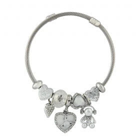 دستبند پاندورا مدل قلب و سیاره