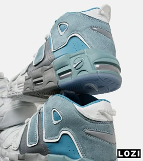کفش کتانی مردانه و زنانه سفید طوسی آبی NIKE Air More Uptempo '96