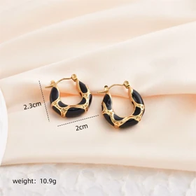گوشواره حلقه‌ای استیل مدرن در 3 رنگ