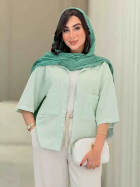 شومیز جیب دوبل پایین هلال