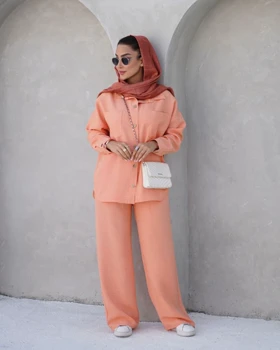 ست شومیز شلوار دگمه نارگیلی کد 805