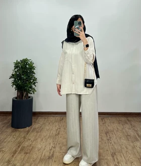 ست مانتو و شلوار دیپلمات کوک دوزی آلیشا