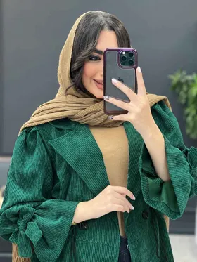 مانتو کبریتی آستین کش دار