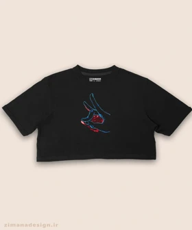 کراپ زنانه طرح جوجوتسو کایزن کد 957