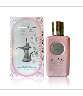 ادکلن اورجینال درهم وردی صورتی Dirham Wardi زنانه برند ارض الزعفران کد 517