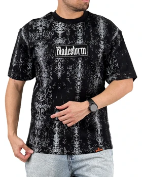 تیشرت مردانه اسپرت مدل لش استورم راه راه رنگ مشکی کد 999104