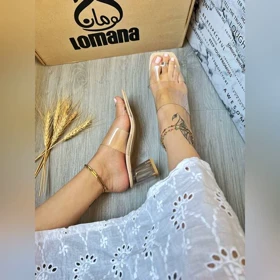 صندل پاشنه پشت‌باز طلقی _ 1427