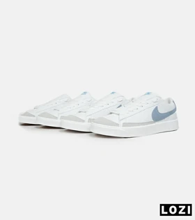 کفش نایک مردانه و زنانه سفید آبی Nike Blazer Low 77