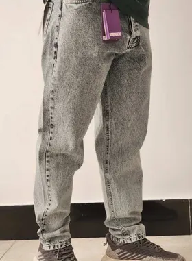 شلوار مام فیت آبی زغالی