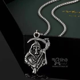 گردنبند اسکلتی پسرانه طرح فرشته مرگ