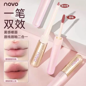 رژ لب و خط لب دوطرفه مخملی نوو NOVO