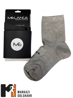 جوراب ساق بلند زنانه ملانژ کد 404 (طوسی)