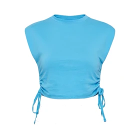 کراپ تیشرت با پد سرشانه زنانه برند ربلیوس Rebellious