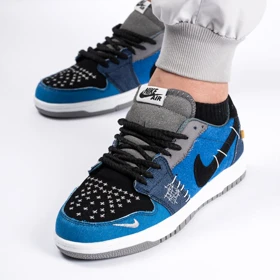 کتانی مردانه اسپرت مدل نایک وودو Voodoo رنگ سرمه ای مشکی کد 6458