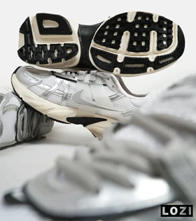 کفش کتانی مردانه و زنانه سفید طوسی کرم Nike cushlon