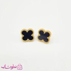گوشواره میخی زنانه ونکلیف مشکی کد 58