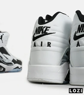 کفش کتانی ساق‌دار مردانه سفید مشکی Nike air jordan 6