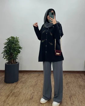 مانتو گلدوزی رزا