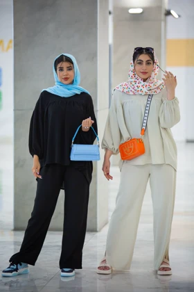 مانتو شلوار کنفی کراش چین‌دار