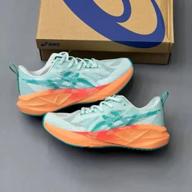 کفش اسیکس نووا بلاست 5 فیروزه‌ای نارنجی Asics Novablast 5 Turquoise Orange