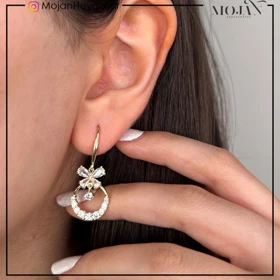 گوشواره صدفی مشابه طلا کد: sg472