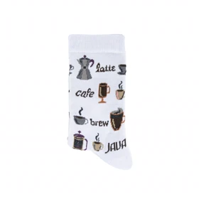 جوراب ساق بلند طرحدار زنانه مدل wo4810 (سفید)