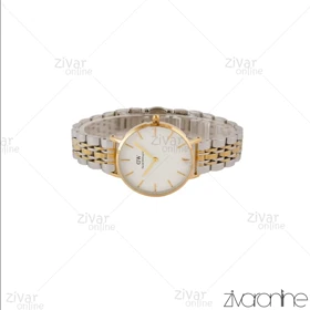 ساعت دنیل ولینگتون زنانه دورنگ طلایی صفحه سفید مدیوم 105279