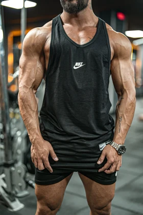 رکابی قهرمانی بدنسازی نایک مشکی