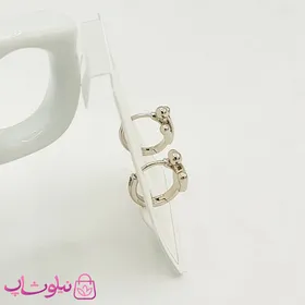 گوشواره حلقه‌ای کوچک ژوپینگ مدل تاج