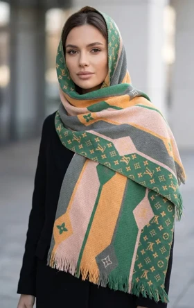 شال بافت لویی ویتون طرح دایموند - لوکس و مینیمال