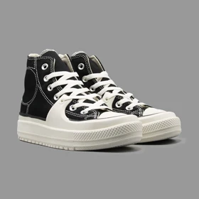 کانورس کانستراکت مشکی ساق‌دار Converse Construct Black Hightop