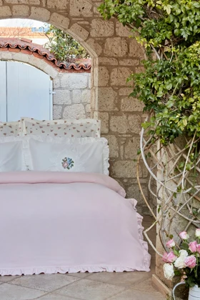 سرویس روتختی پیکه دو نفره Karaca Home مدل Fayette - صورتی پودری